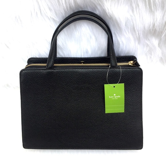 🆕 KATE SPADE♠️ Bow Lise Rosewood Place Black Purse - Picture 3 of 8